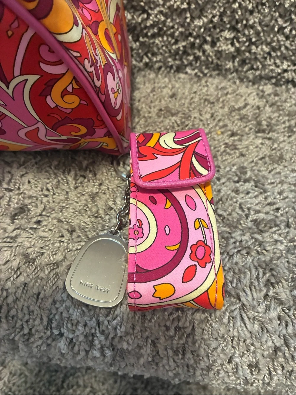 Nine West paisley floral colorful shoulder purse